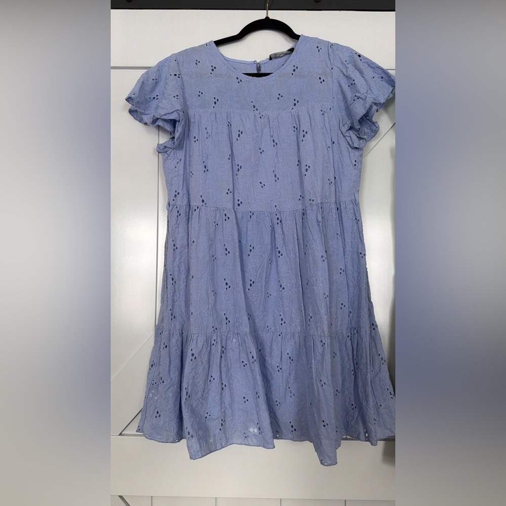 SHEIN Light Blue Mini Dress